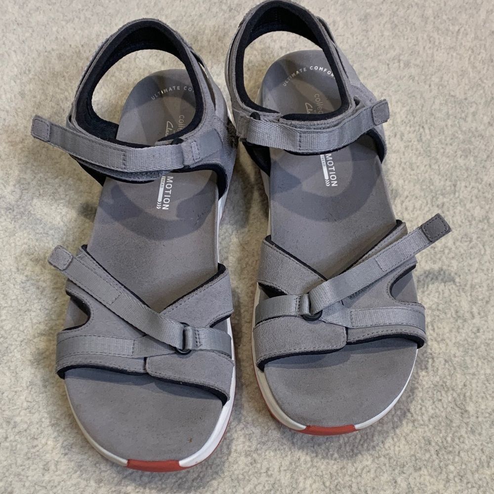 Clarks Gray Motion Sandals